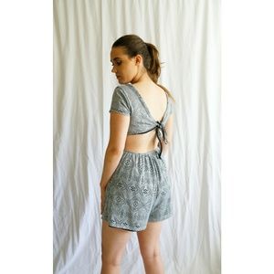Bluish-gray romper
